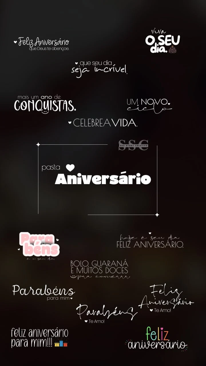 Prévias das figurinhas de aniversário