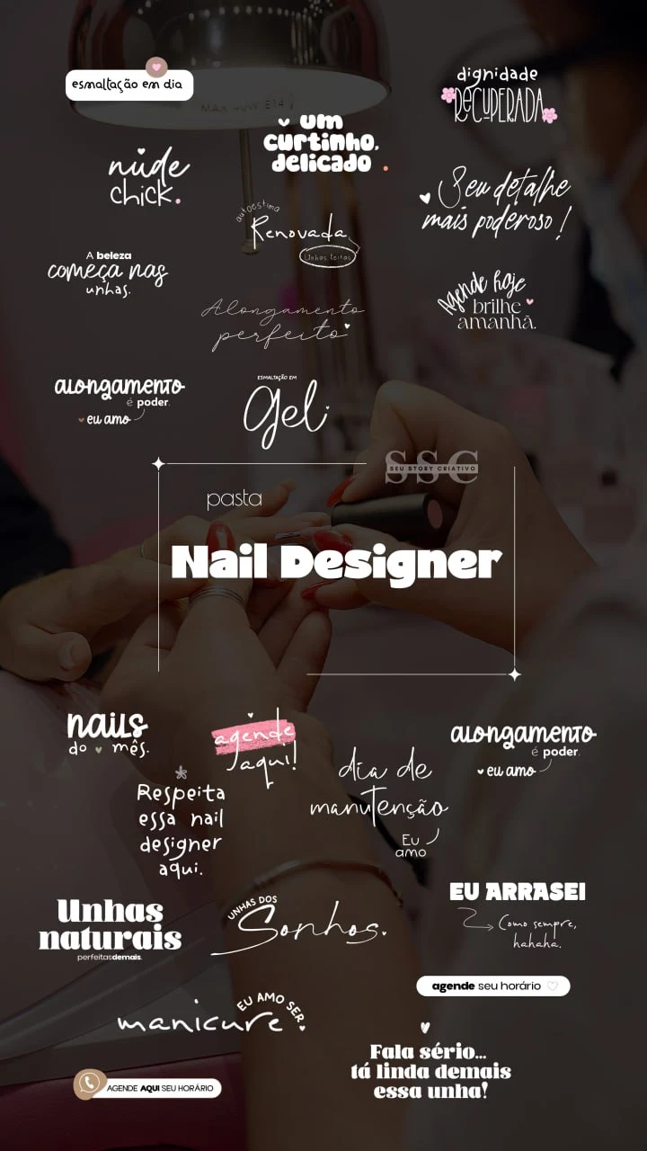 Prévias das figurinhas de nail designer